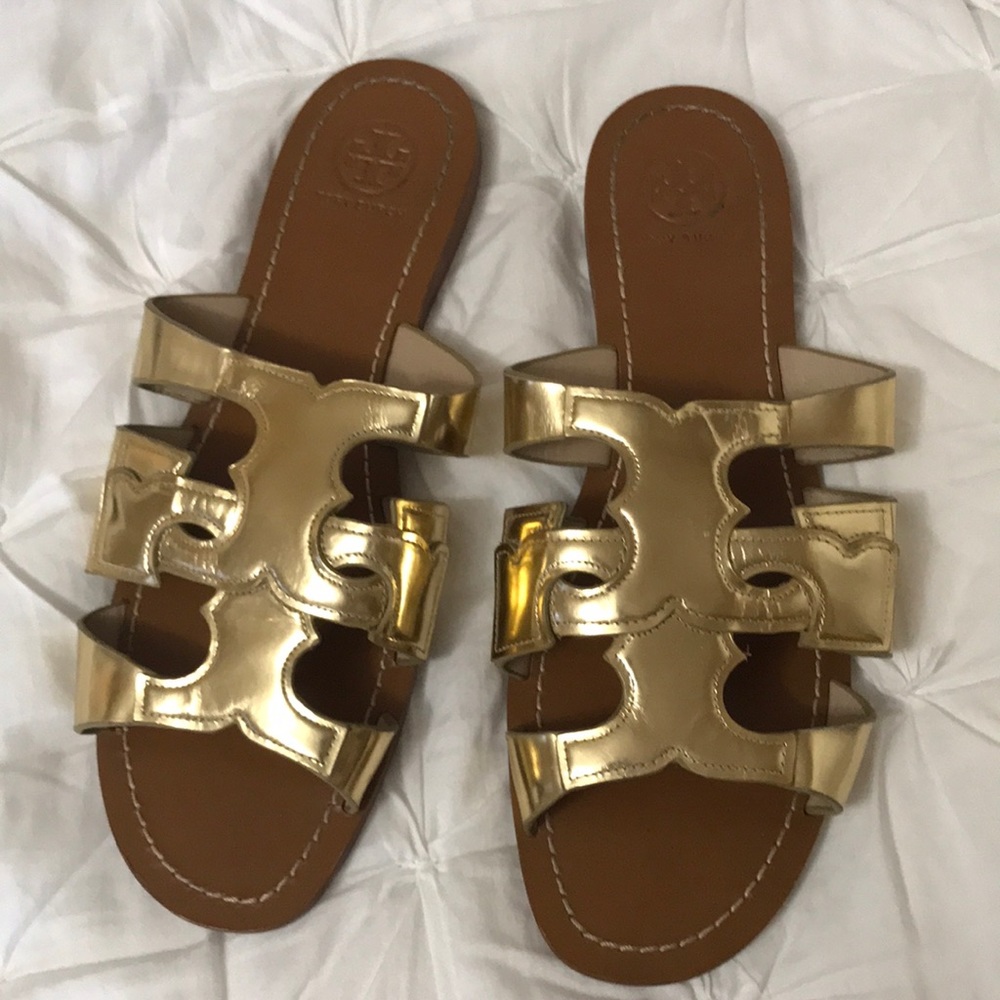 Gold Tory Burch sandals